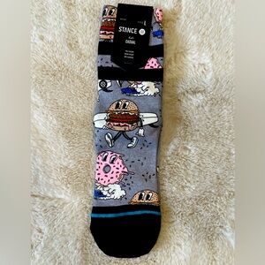 Stance Cruz kids socks Donuts Pizza Surf Youth L Sz 3-5.5